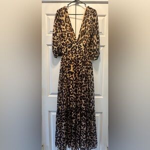NWT Leopard Print Maxi Dress